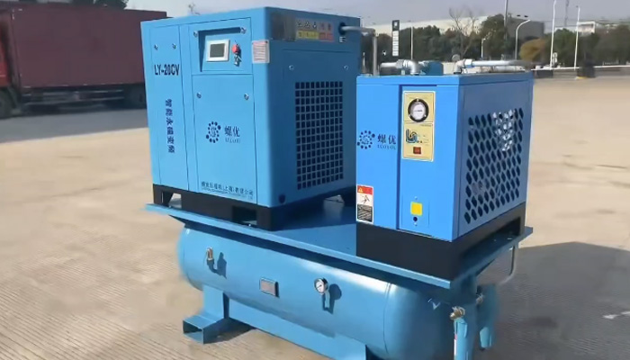M&aacute;y n&eacute;n kh&iacute; LOUYOU 20CV-10Bar -15KW 4 trong 1